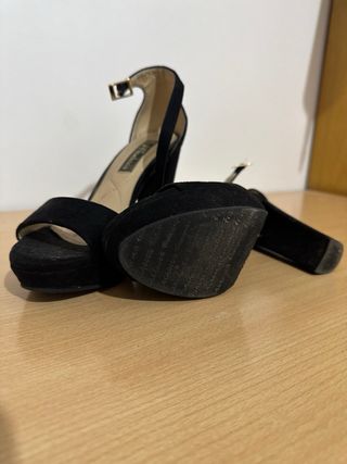 Sandalias Franchesco Negras Tacón Plataforma