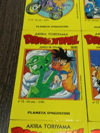 Dragón ball tomos amarillos del 14 al 20 manga
