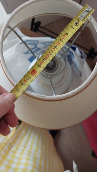 Lámpara de mesa porcelana y oro