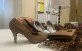 Zapatos Pepa Navarro Talla 38 Oro y Plata