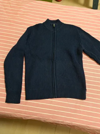 Maglione bambino blu con zip