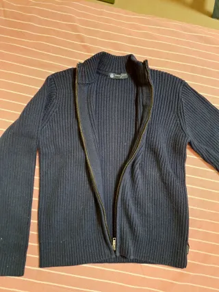 Maglione bambino blu con zip