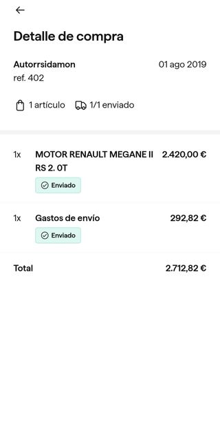 Motor Renault Megane 2 RS 230cv