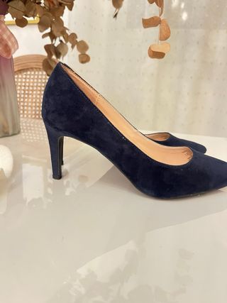 Tacones Zara Azul Marino