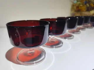 6 Copas de champán o postre vintage marca Luminarc