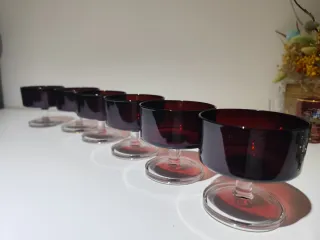 6 Copas de champán o postre vintage marca Luminarc