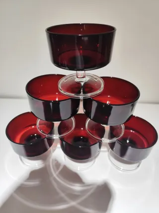 6 Copas de champán o postre vintage marca Luminarc