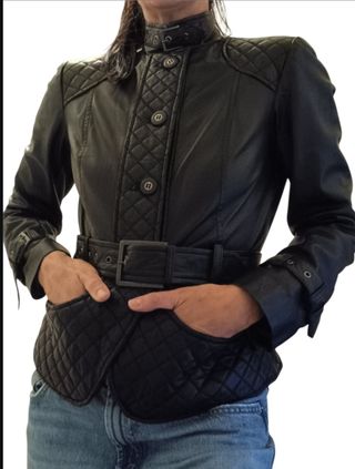 Chaqueta Zara Cuero Negra