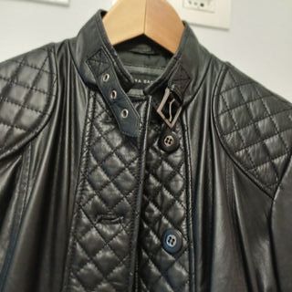Chaqueta Zara Cuero Negra