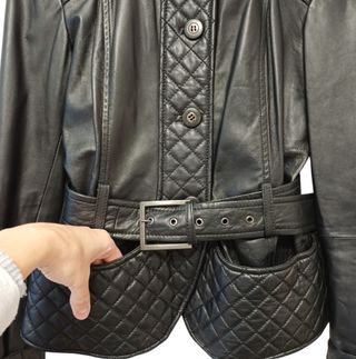 Chaqueta Zara Cuero Negra