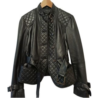 Chaqueta Zara Cuero Negra