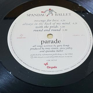 SPANDAU BALLET - Parade Vinilo UK 1984