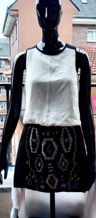 Vestido Fiesta Blanco Talla XS