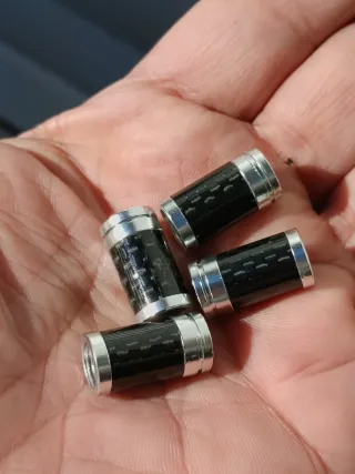 4 Tapas Válvulas Porsche Carbono