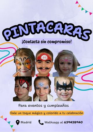 Servicio de Pintacaras y purpurina en Madrid