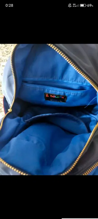 Mochila Colors azul y multicolor