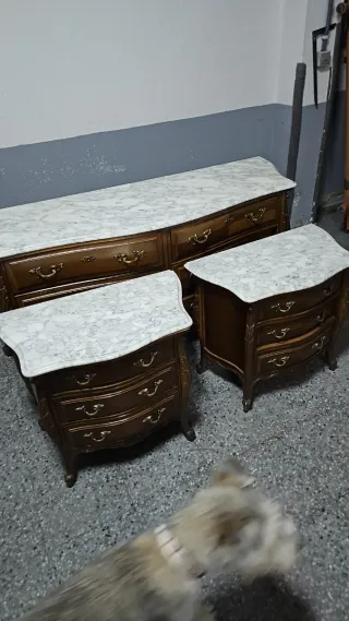 Dormitorio Vintage Madera y Mármol
