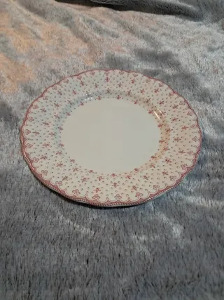 Plato llano La Cartuja "flor de lis"