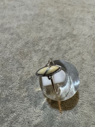 Anel Prata com Contraste