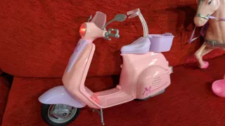 2 Unicornios Barbie, Moto con música y luz y bici