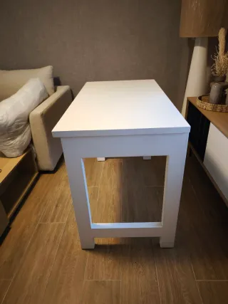 Escritorio juvenil blanco madera 2 cajones