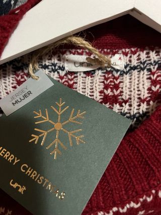 Jersey Navidad Muñeco Nieve Árboles Talla XL