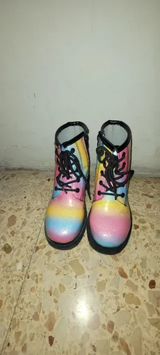 Botas niña T.30 arcoíris brillantes