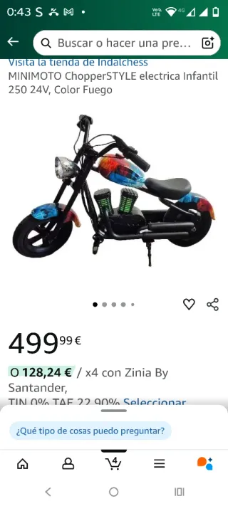 Moto eléctrica infantil ChopperSTYLE 250 24V