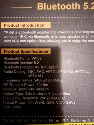 Receptor Transmisor Premium Bluetooth 5.2 Musicozy