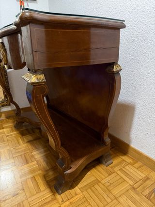 Consola antigua recibidor Luis XV - Marquetería
