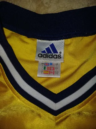 Adidas Vintage Teamwear L - Yellow Navy - Blokecor