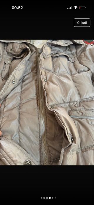 Cappotto beige con cappuccio usato 2 volte come nu