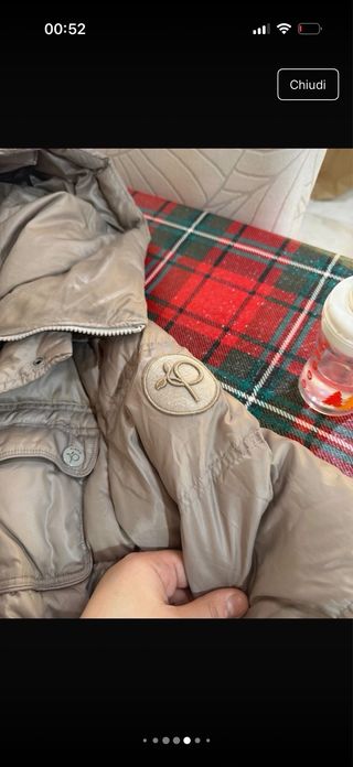 Cappotto beige con cappuccio usato 2 volte come nu