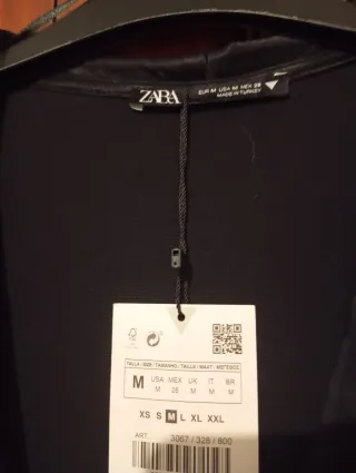 Vestido fiesta Zara negro M