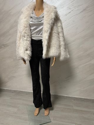 Leggings Donna Nero Brillantinato a Zampa