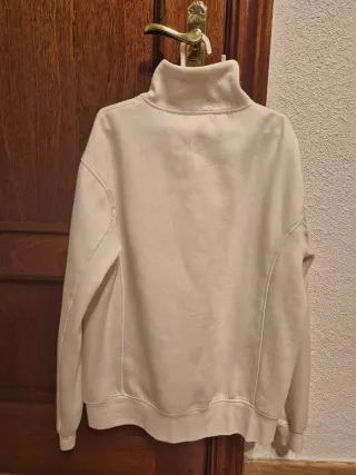 Sudadera Zara Media Cremallera Talla M Blanco