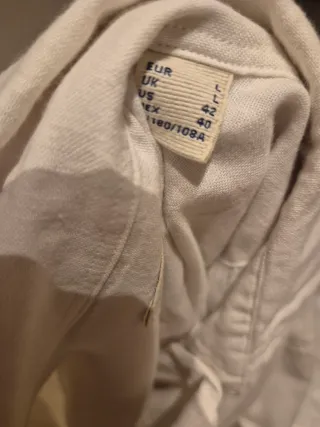 Camisa Lino Otto (Cortefiel) Blanco Roto talla L