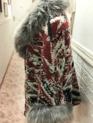 Chaqueta Lana y Pelo Talla Únic