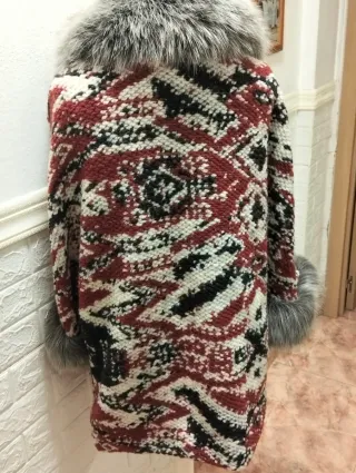 Chaqueta Lana y Pelo Talla Únic