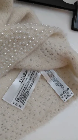 Minifalda Zara Lana Perlas