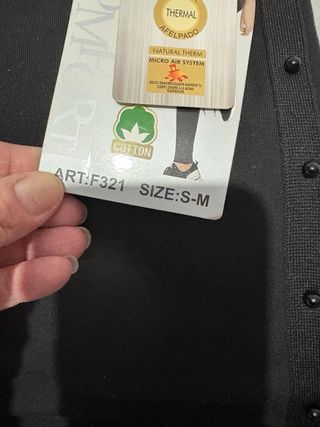 Leggins negros talla S/M 85% algodón