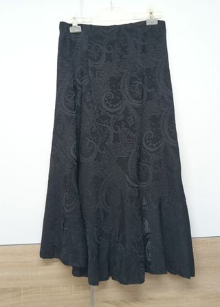 Falda negra bordada GetRich Talla XL