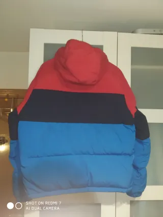 Chaqueta Plumas Lacoste Roja Azul