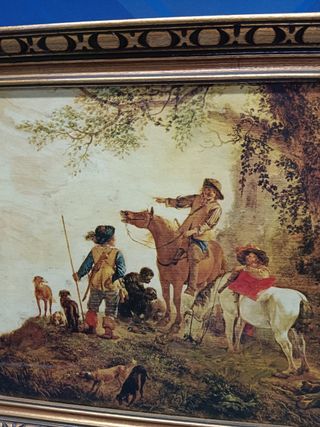 Dos laminas enmarcadas Cuadros de Goya , 40x248,5x03 cm. marco dorado