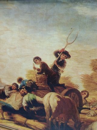 Dos laminas enmarcadas Cuadros de Goya , 40x248,5x03 cm. marco dorado