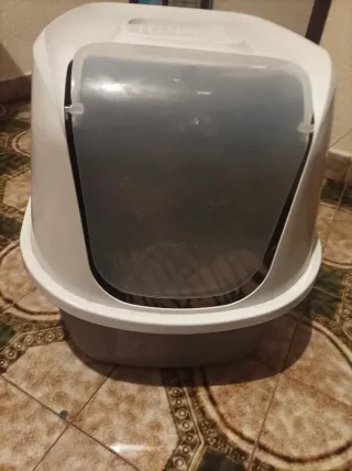 Transportín para Gatos Gris y Blanco