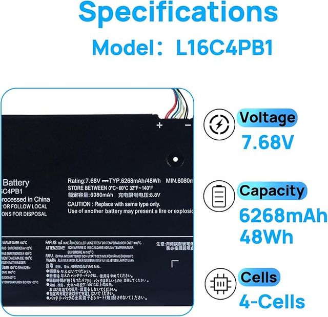 Aofonchy L16L4PB1 Batería Lenovo Yoga 720-13IKB