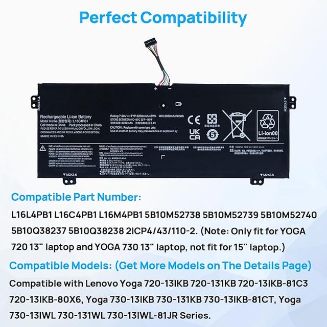 Aofonchy L16L4PB1 Batería Lenovo Yoga 720-13IKB