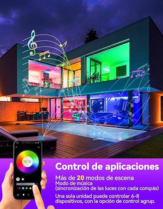 AMJYEW plafon techo RGB 2700-6500K comp. Alexa