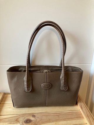 Borsa Tod's in pelle marrone/grigia